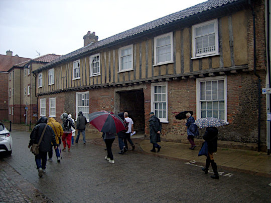 Passing a 16th century merchant’s house in the rain…